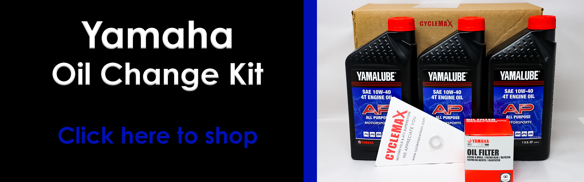 TUSK Yamaha Grizzly/Rhino/Wolverine/Viking 4-Stroke Oil Change Kit Synthetic Blend 10W-40 