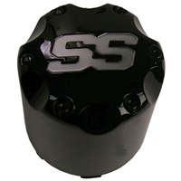 CENTER CAP, GLOSSY BLACK SS SNAP-IN