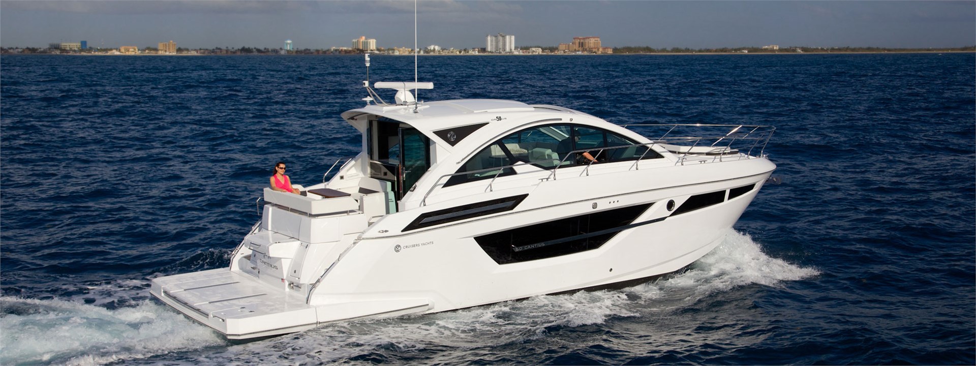 Water Shot for a Cruiser Yachts 50 Cantius