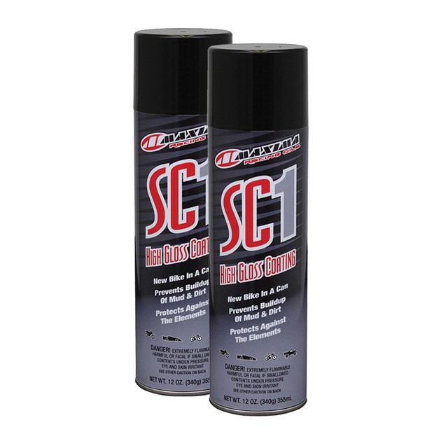 MAXIMA RACING OILS SC1 HIGH GLOSS SILICONE CLEAR COAT 12OZ. SPRAY 2-PACK