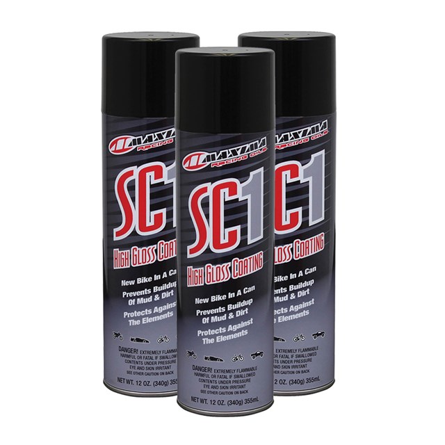 MAXIMA RACING OILS SC1 HIGH GLOSS SILICONE CLEAR COAT 12OZ. SPRAY 3-PACK