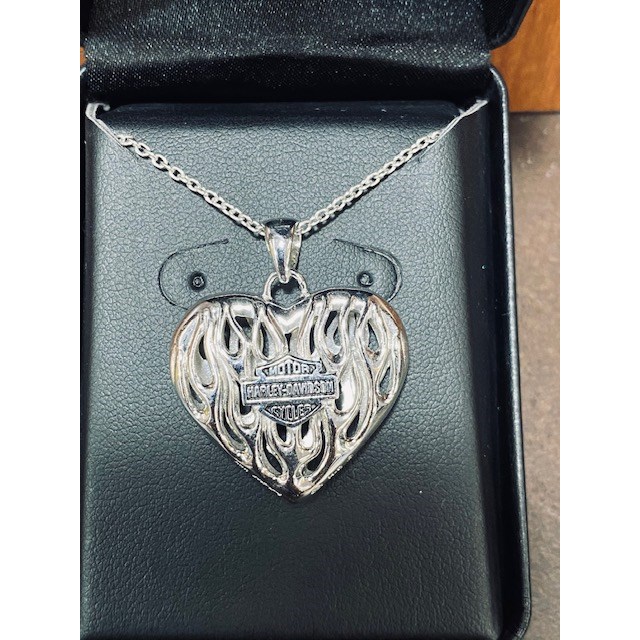 harley davidson heart necklace