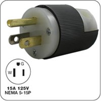 3-prong plug (male) B