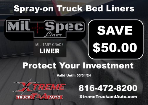 Save $50 on Spray-in Liner