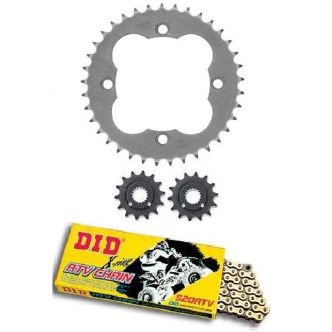Yellow for 2008-2014 Honda Sportrax 450 TRX450ER Volar O-Ring Chain and Sprocket Kit