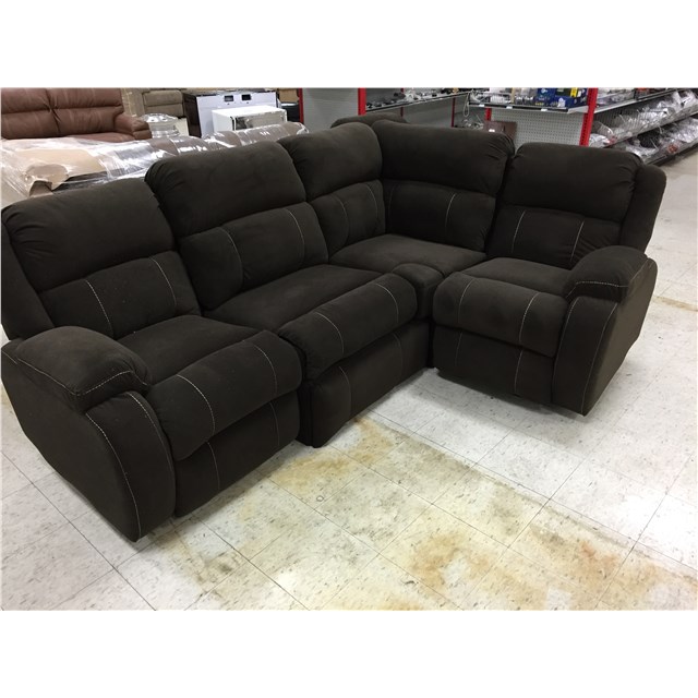 Cloth J Lounge Theatre Seating With Two Recliners and Storage