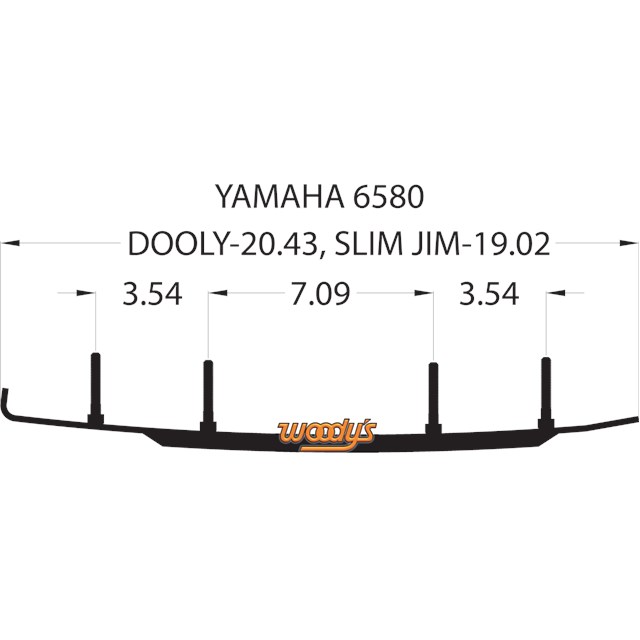 Woody's Slim Jim Dooly 8.0" Carbide Runner Yamaha SR Viper LTX SE 2014 