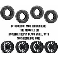 Raceline Trophy Black Wheel / BF Goodrich KM3 Tire Kit