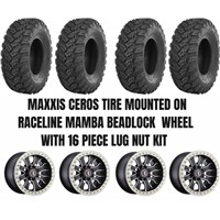 Raceline Mamba Beadlock Wheel / Maxxis Ceros Tire Kit *Top Seller for UTV Short Course Racing